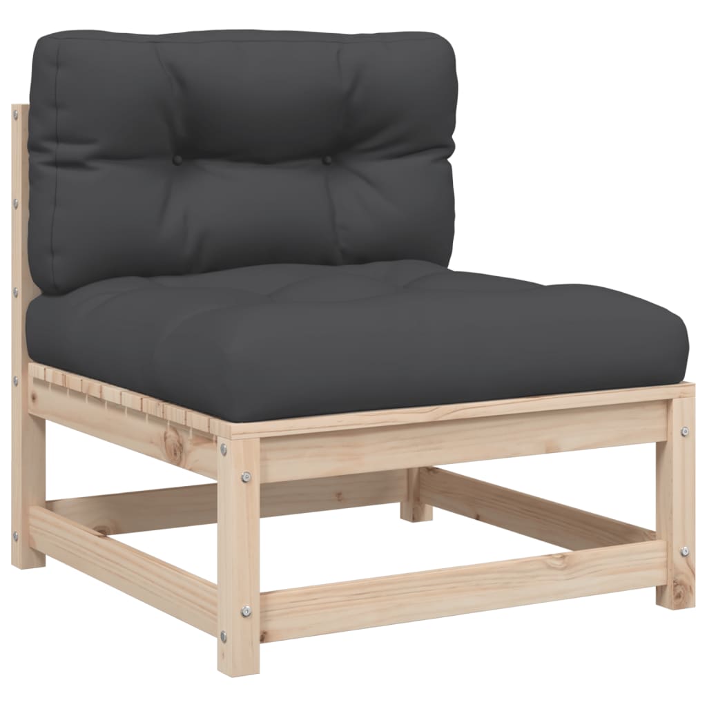3-dijelni set vrtnih sofa od masivne borovine s jastucima