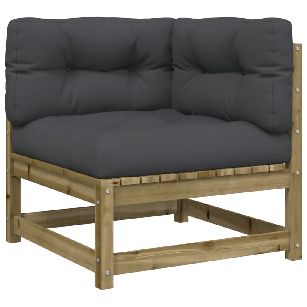 3-dijelni set vrtnih sofa s jastucima od impregnirane borovine