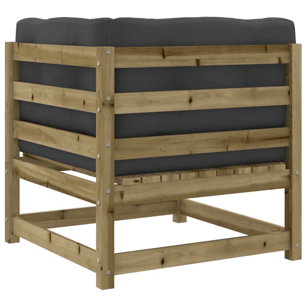 3-dijelni set vrtnih sofa s jastucima od impregnirane borovine