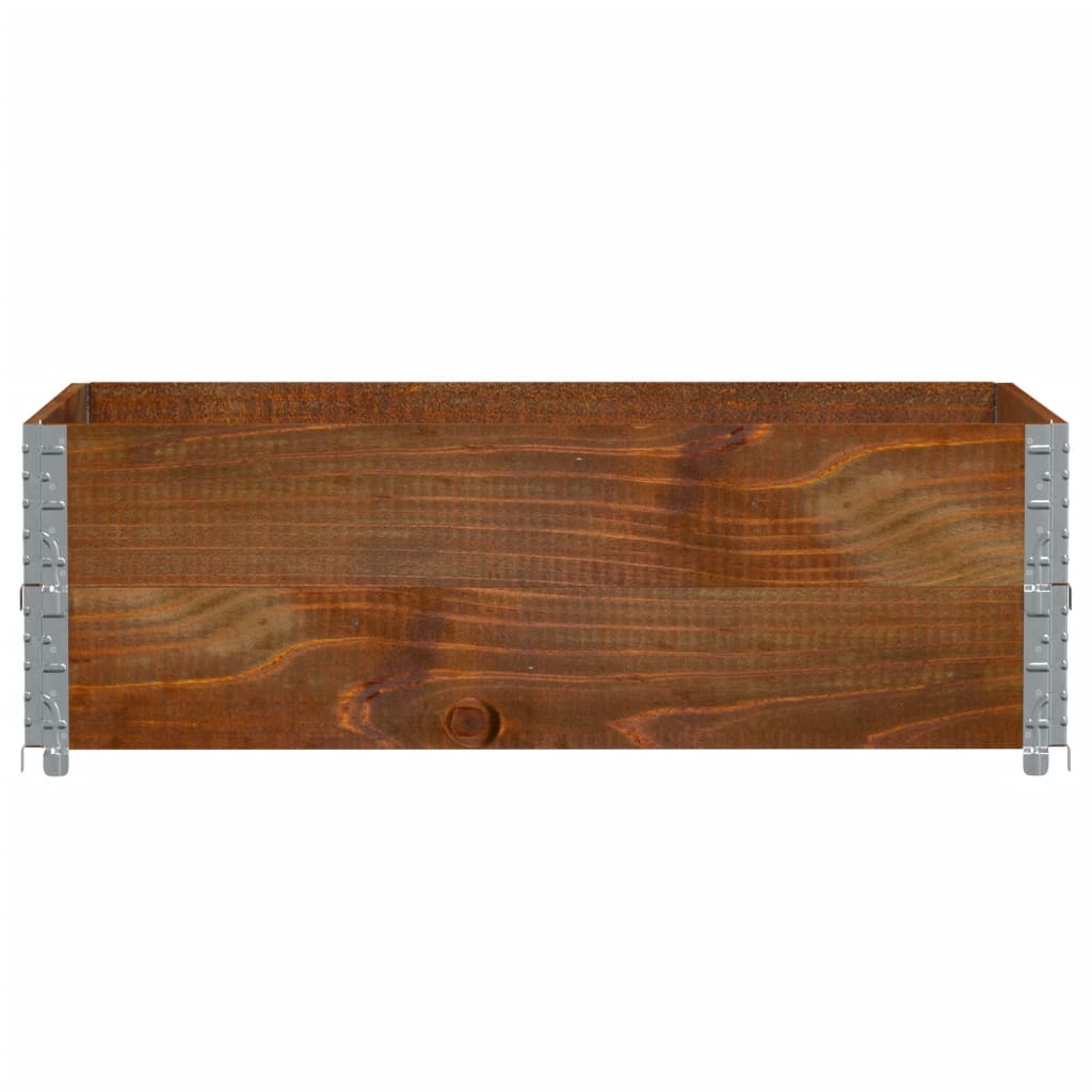 Okviri za palete 2 kom smeđi 120 x 80 cm od masivne borovine