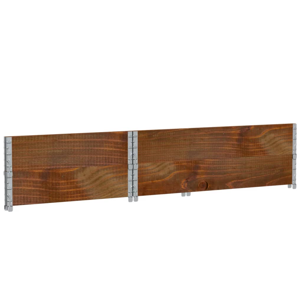 Okviri za palete 2 kom smeđi 120 x 80 cm od masivne borovine