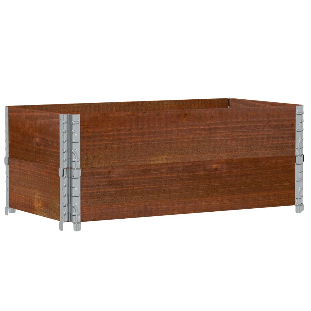 Okviri za palete 2 kom smeđi 100 x 50 cm od masivne borovine