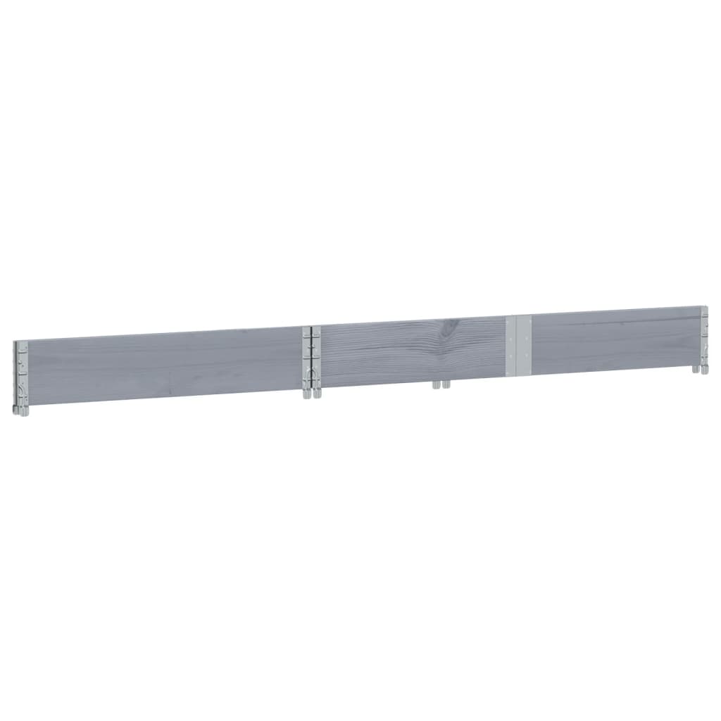 Okviri za palete sivi 150x50 cm od masivne borovine