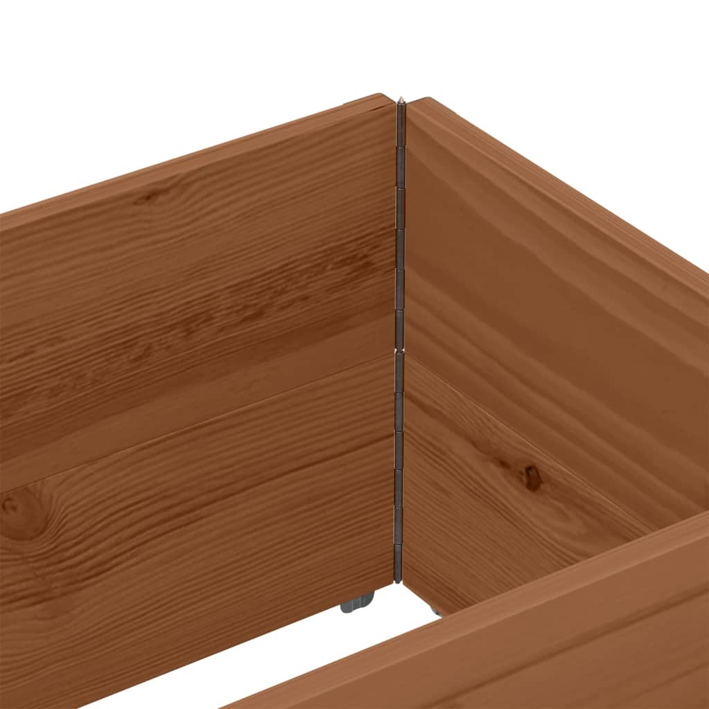 Okviri za palete 2 kom smeđi 150x50 cm od masivne borovine