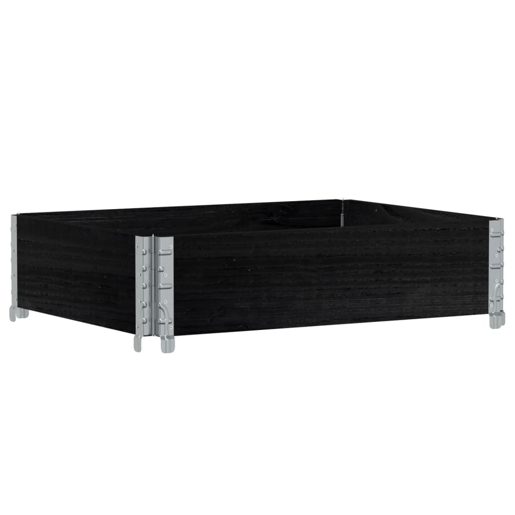 Vrtna sadilica crna 80x60 cm od masivne borovine
