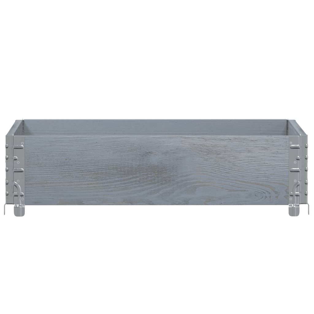 Vrtna sadilica siva 80x60 cm od masivne borovine