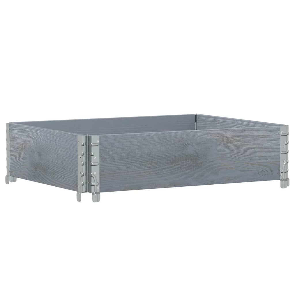 Vrtna sadilica siva 80x60 cm od masivne borovine