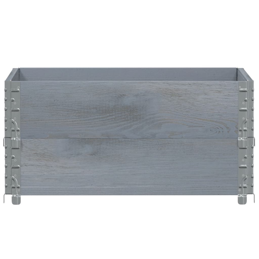 Vrtna sadilica siva 80x60 cm od masivne borovine