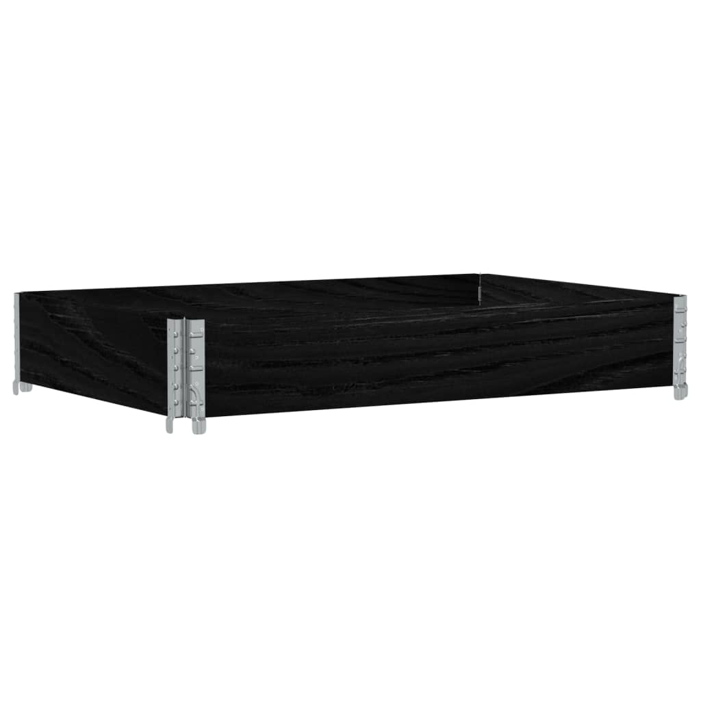 Vrtni sadilica crna 120 x 80 cm od masivne borovine