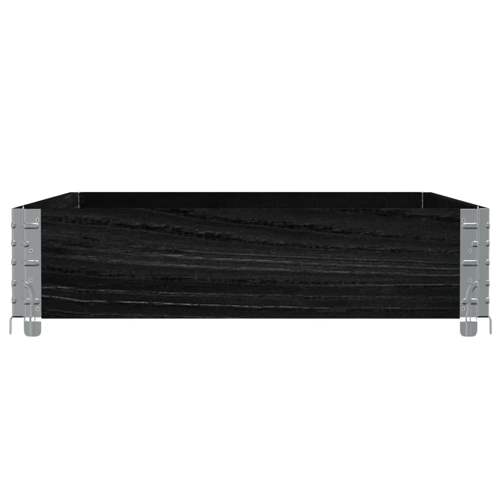 Vrtni sadilica crna 120 x 80 cm od masivne borovine