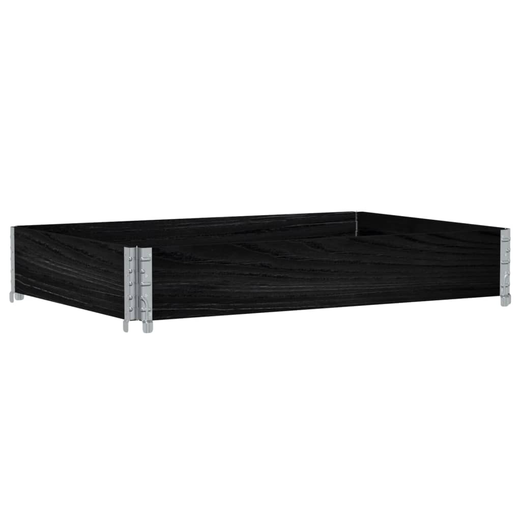 Vrtni sadilica crna 120 x 80 cm od masivne borovine