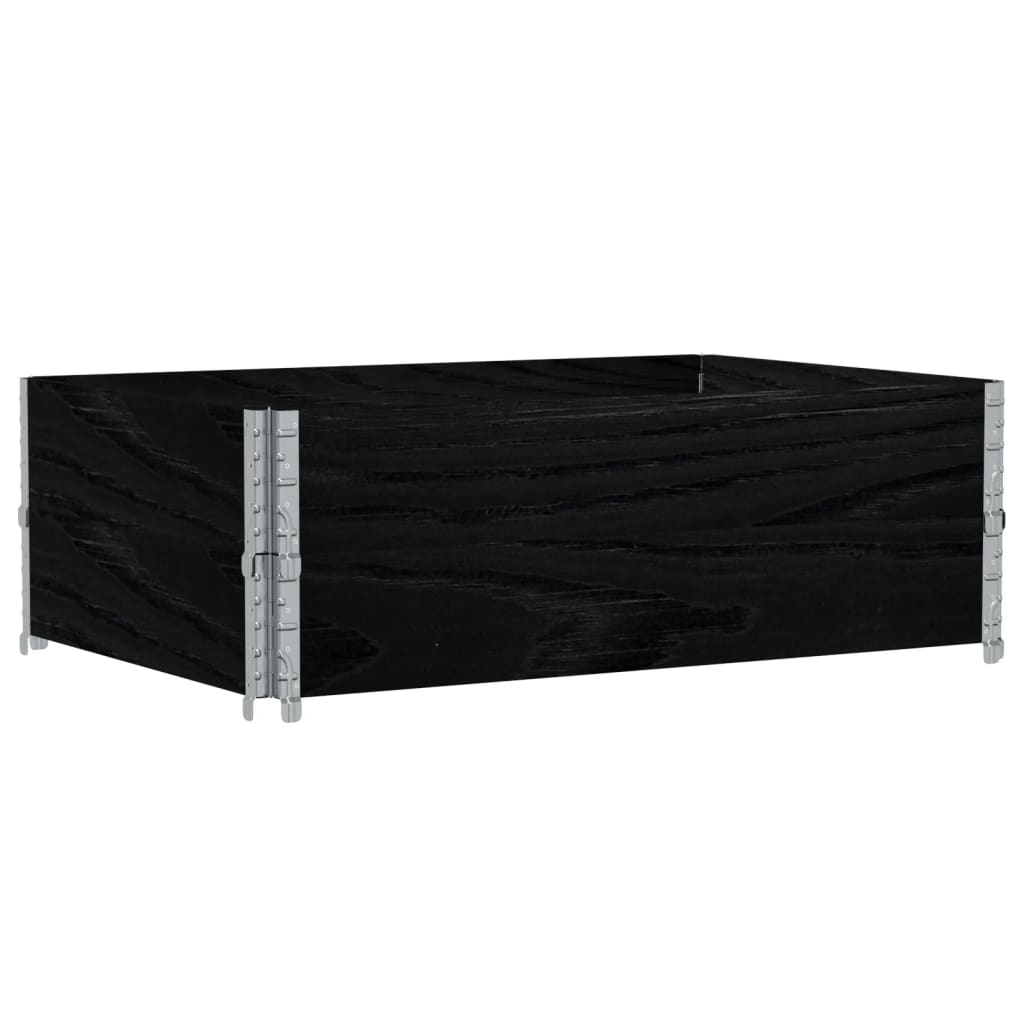 Vrtni sadilica crna 120 x 80 cm od masivne borovine