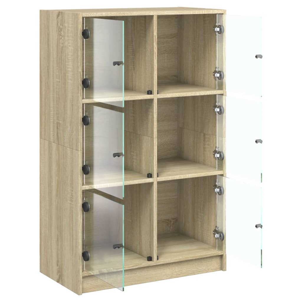 Visoka komoda s vratima 68x37x109 cm konstruirano drvo