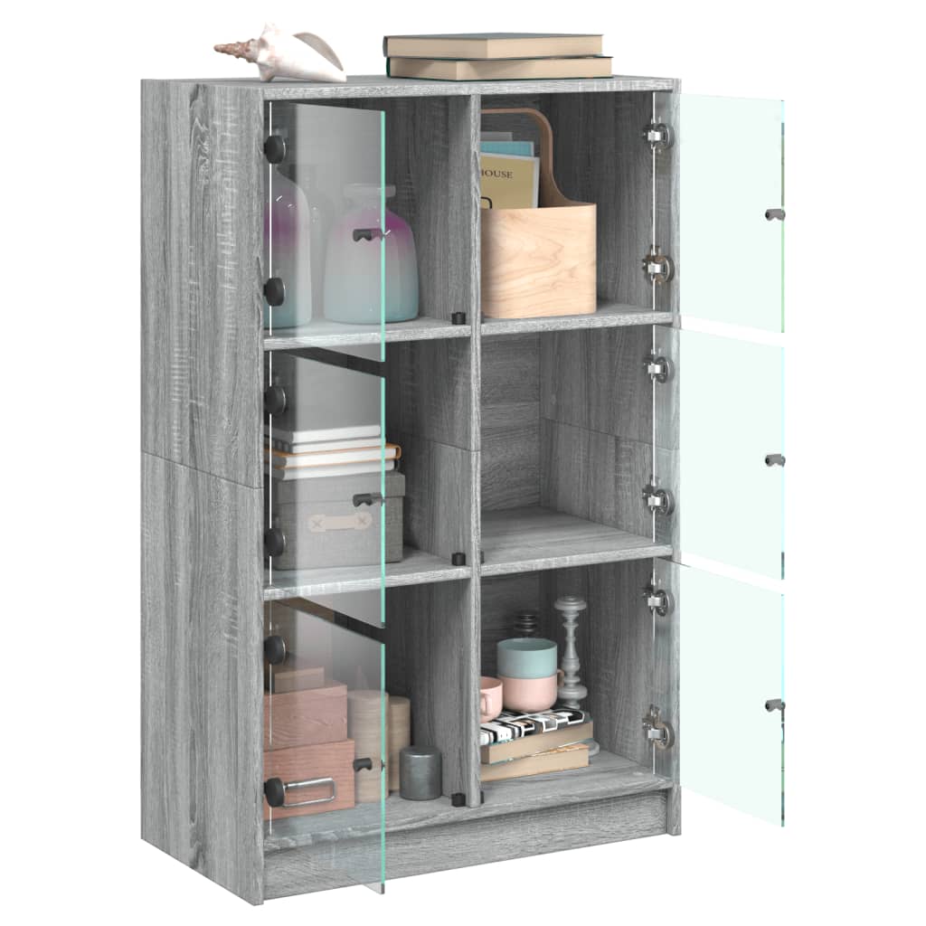 Visoka komoda s vratima 68x37x109 cm konstruirano drvo
