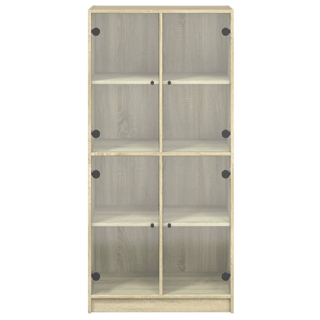 Visoka komoda s vratima 68x37x142 cm konstruirano drvo
