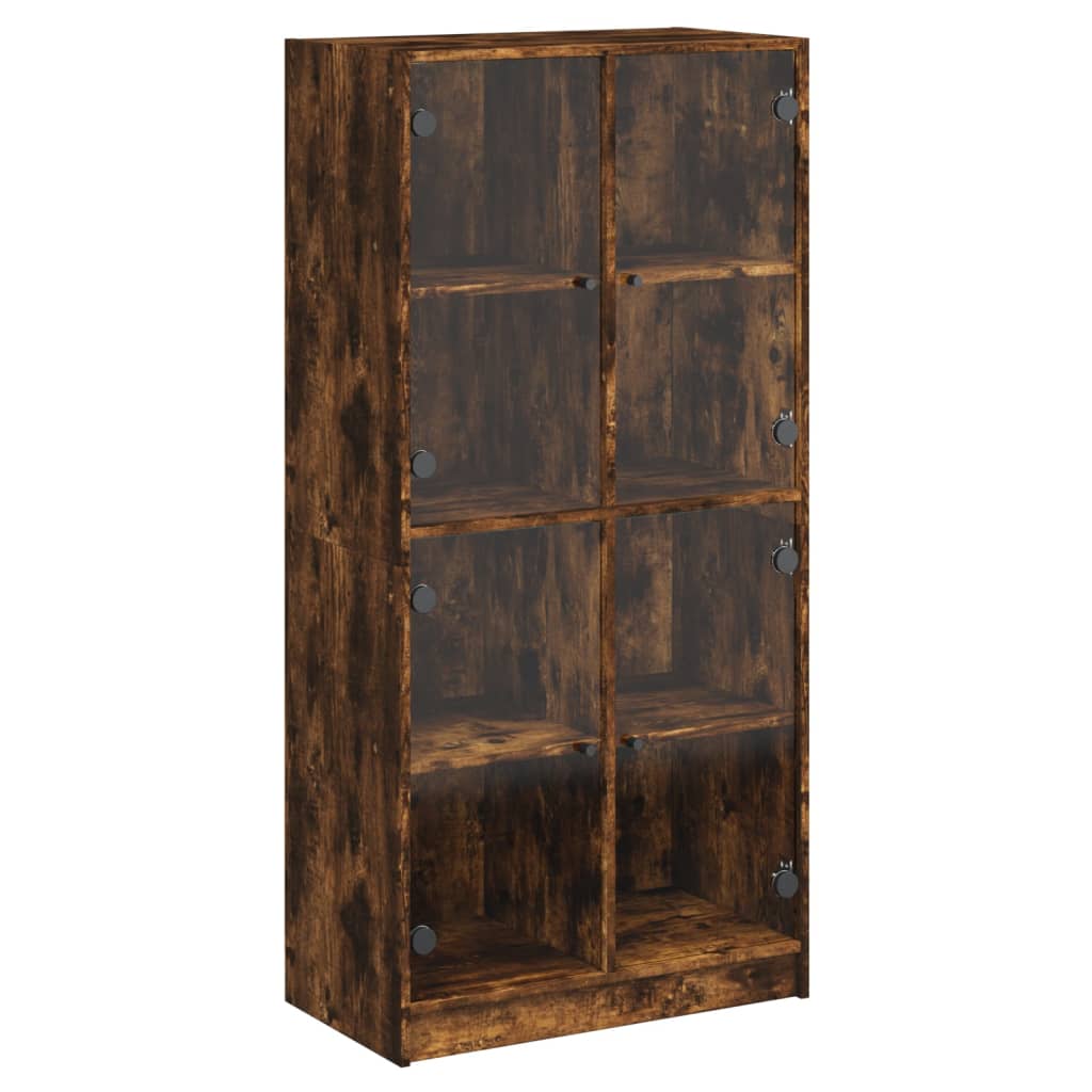 Visoka komoda s vratima 68x37x142 cm konstruirano drvo