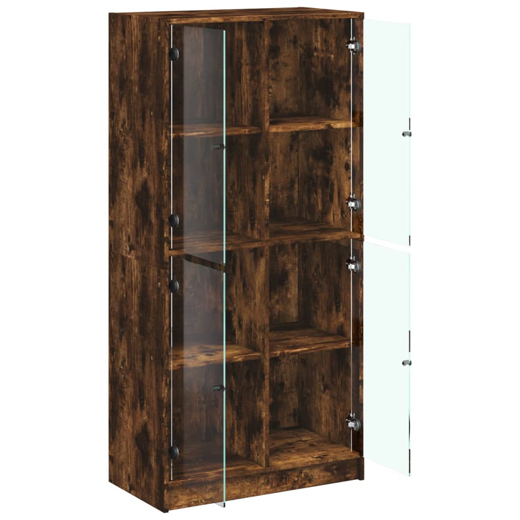 Visoka komoda s vratima 68x37x142 cm konstruirano drvo