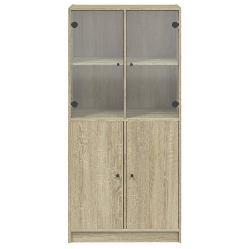 Visoka komoda s vratima 68x37x142 cm konstruirano drvo