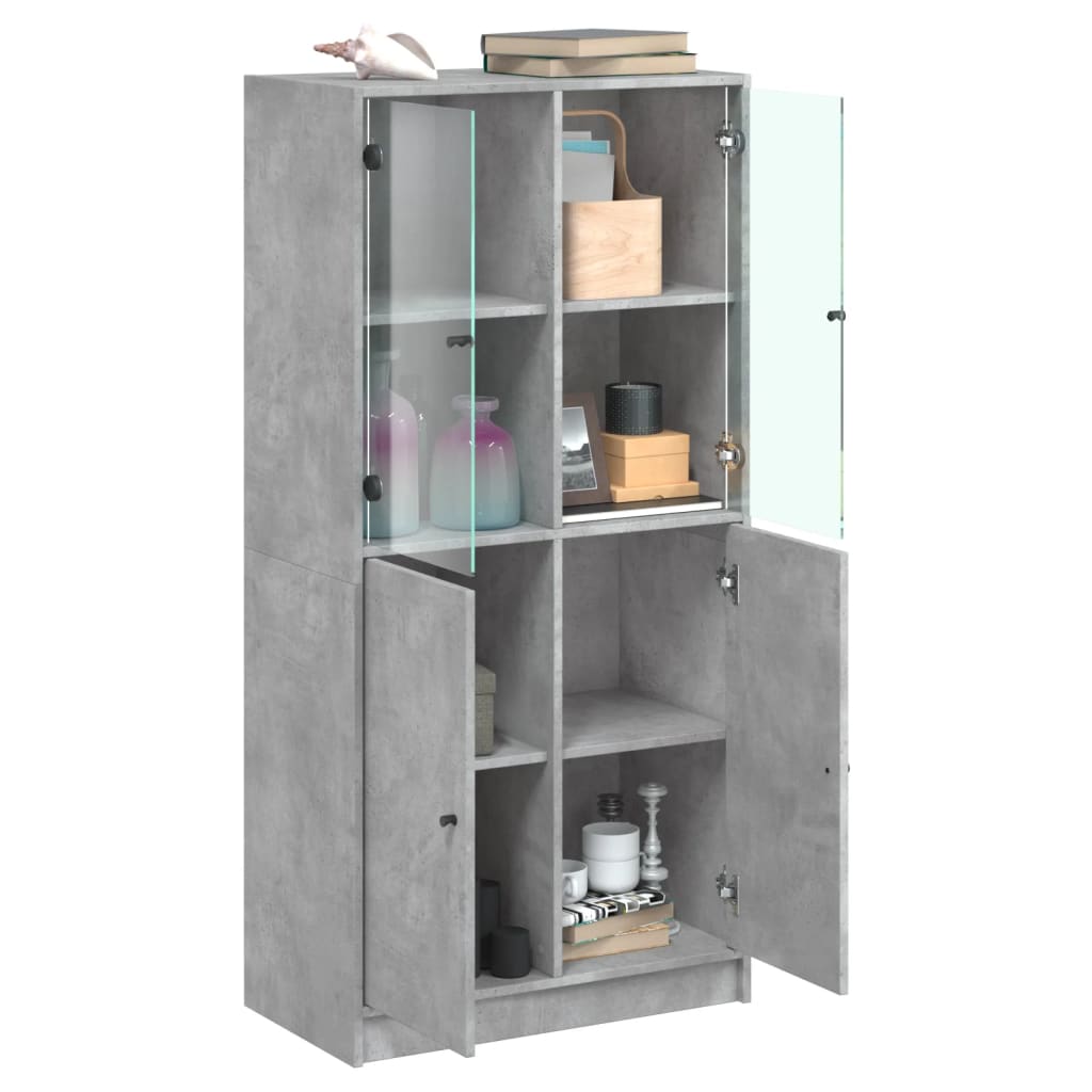 Visoka komoda s vratima 68x37x142 cm konstruirano drvo
