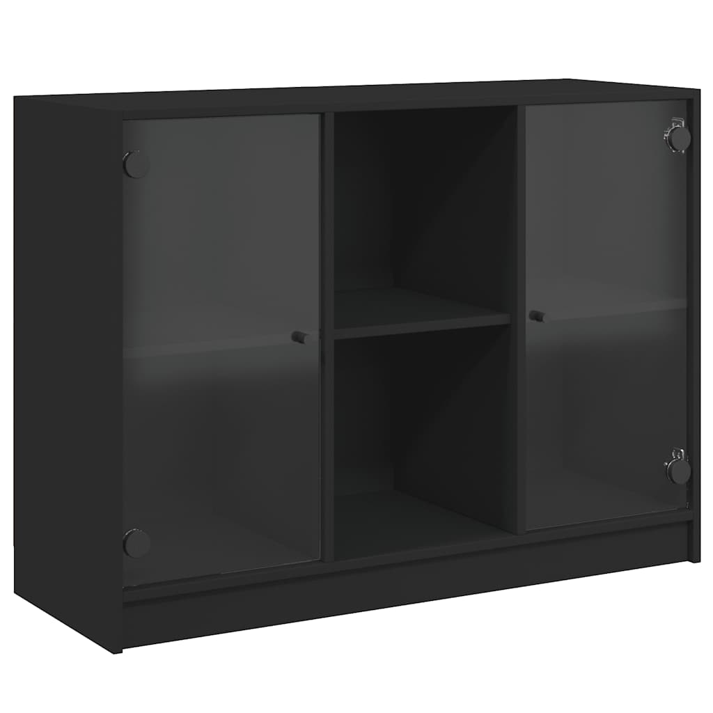 Komoda crna 102x37x75,5 cm od konstruiranog drva
