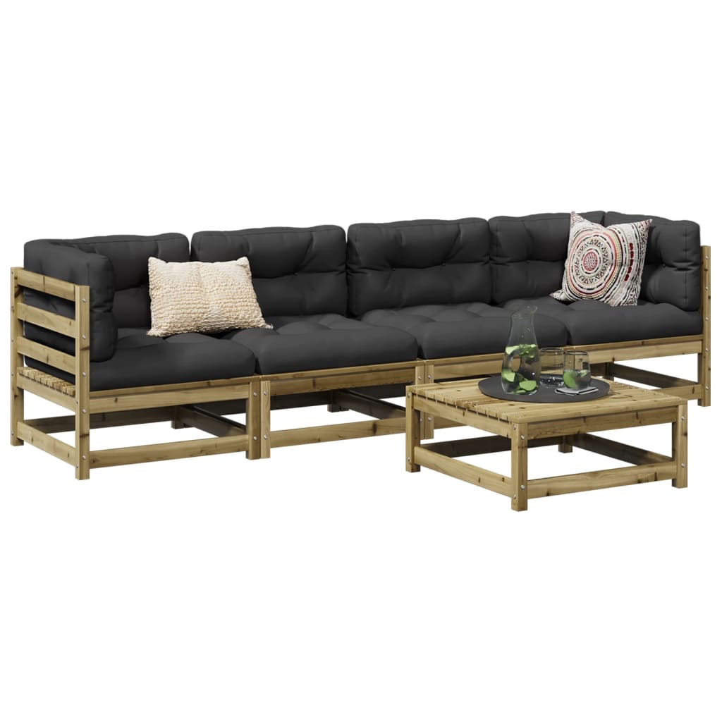 5-dijelni set vrtnih sofa od impregnirane borovine