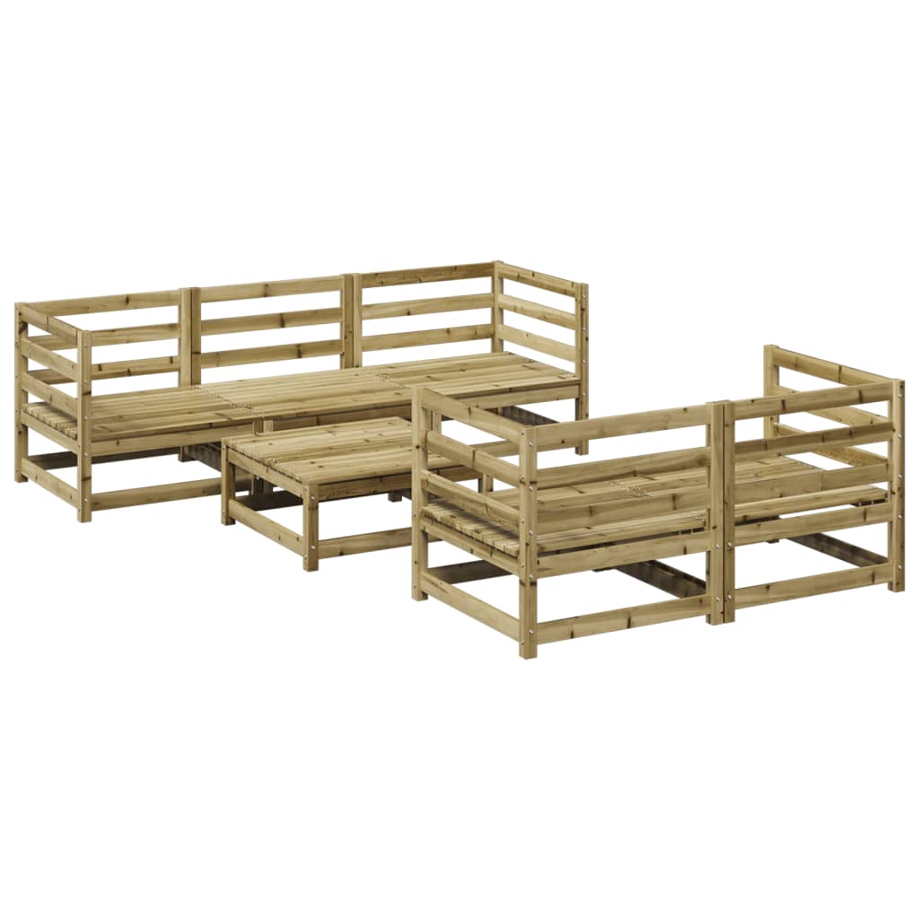 6-dijelni set vrtnih sofa od impregnirane borovine