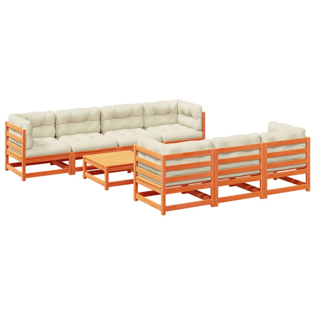 8-dijelni set vrtnih sofa s jastucima masivno drvo duglazije