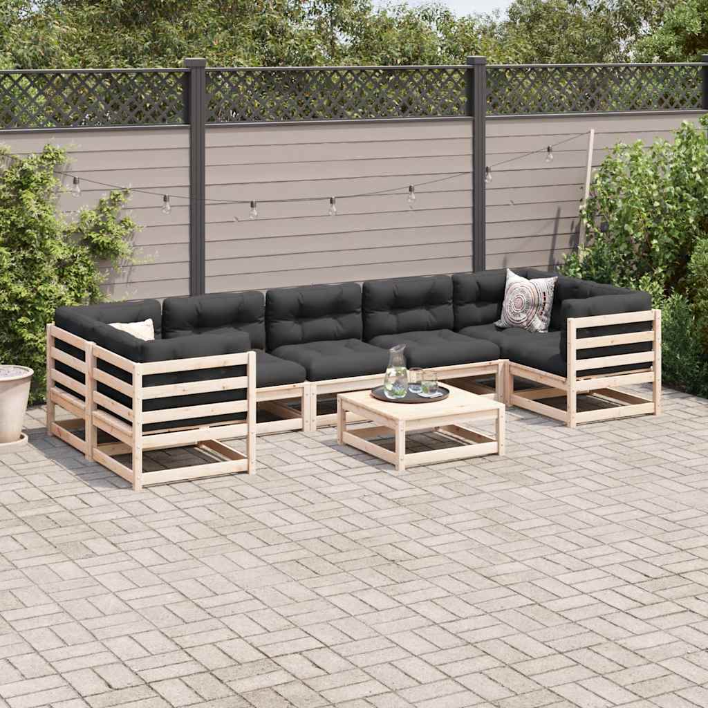 8-dijelni set vrtnih sofa od masivne borovine
