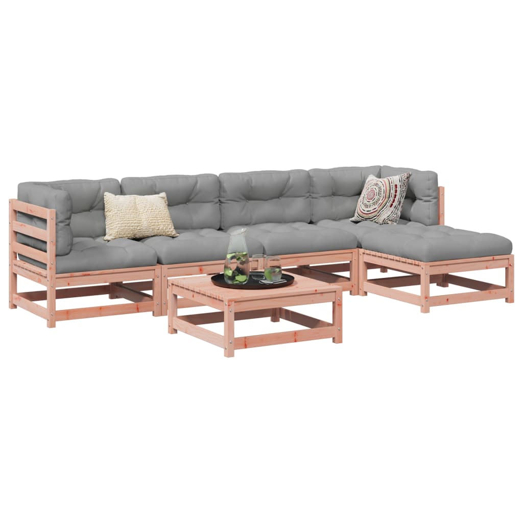 6-dijelni set vrtnih sofa od masivne duglazije i jelovine
