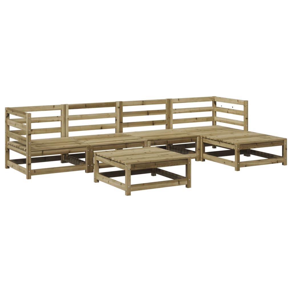 6-dijelni set vrtnih sofa od impregnirane borovine
