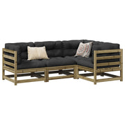 4-dijelni set vrtnih sofa od impregnirane borovine