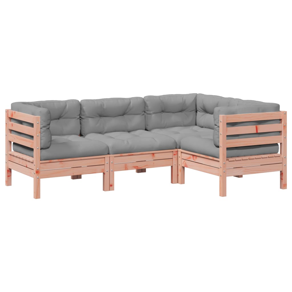 4-dijelni set vrtnih sofa s jastucima od duglazije i jelovina