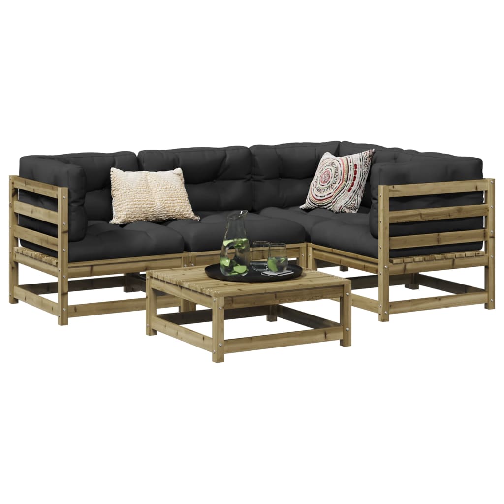 5-dijelni set vrtnih sofa od impregnirane borovine