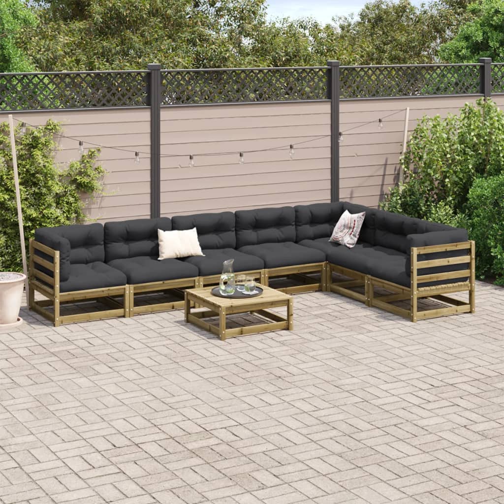 8-dijelni set vrtnih sofa od impregnirane borovine