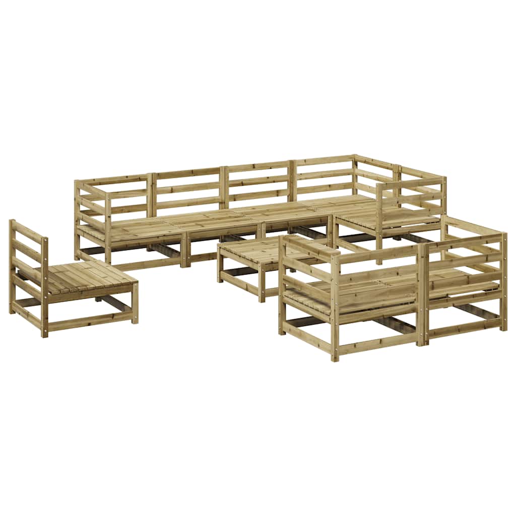 9-dijelni set vrtnih sofa od impregnirane borovine