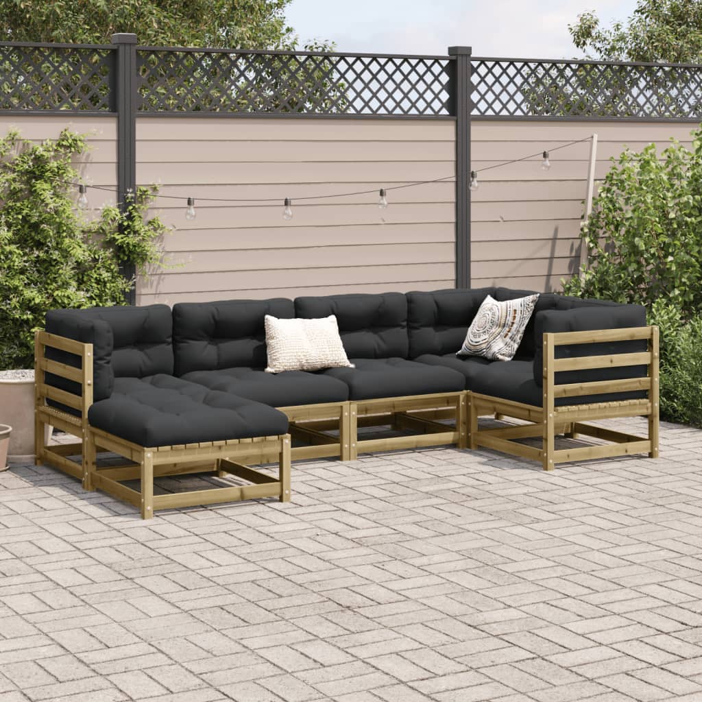 6-dijelni set vrtnih sofa od impregnirane borovine