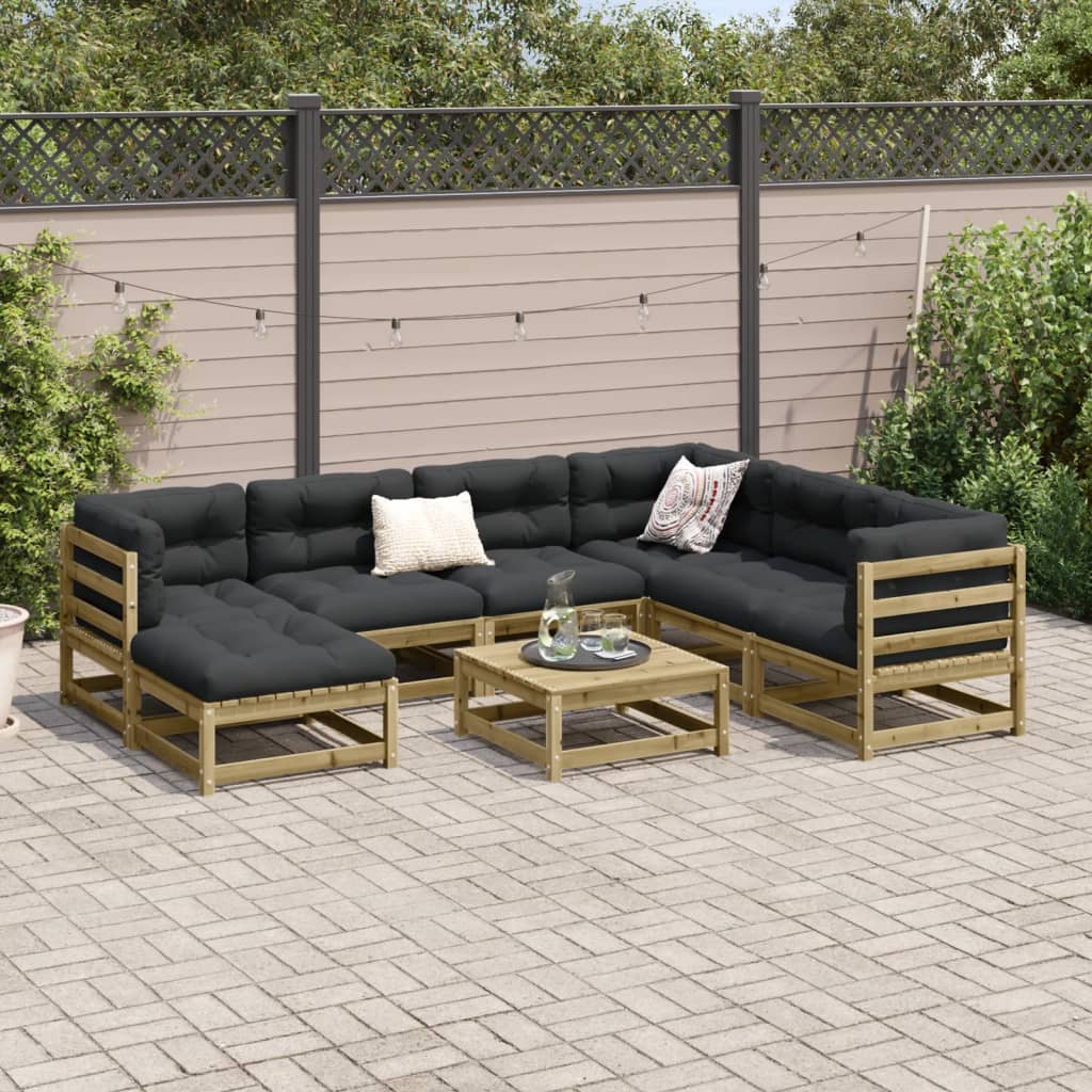 8-dijelni set vrtnih sofa od impregnirane borovine