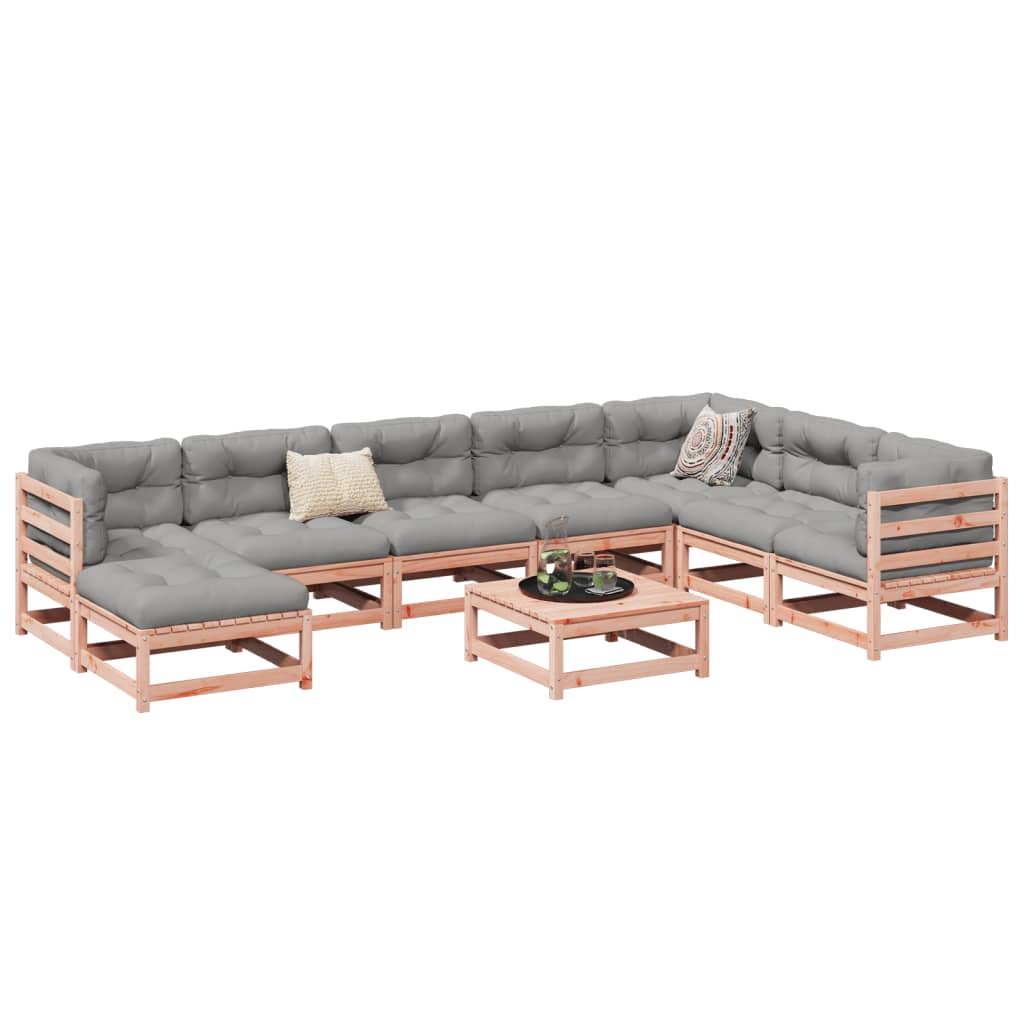 9-dijelni set vrtnih sofa od masivne duglazije i jelovine