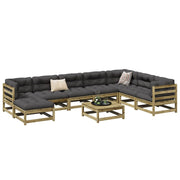 9-dijelni set vrtnih sofa od impregnirane borovine
