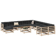 12-dijelna vrtna sofa od masivne borovine