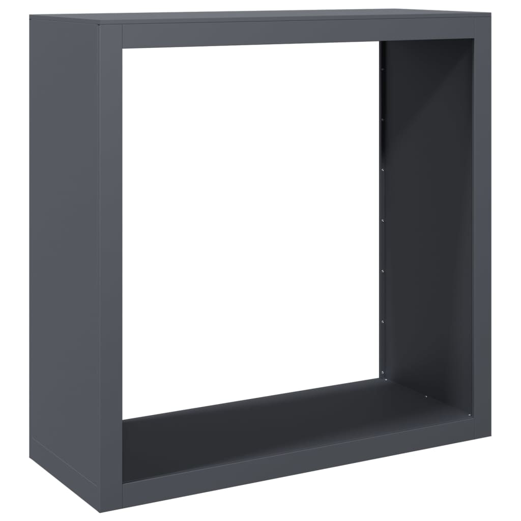 Stalak za drva za ogrjev antracit 100x40x100 cm čelični