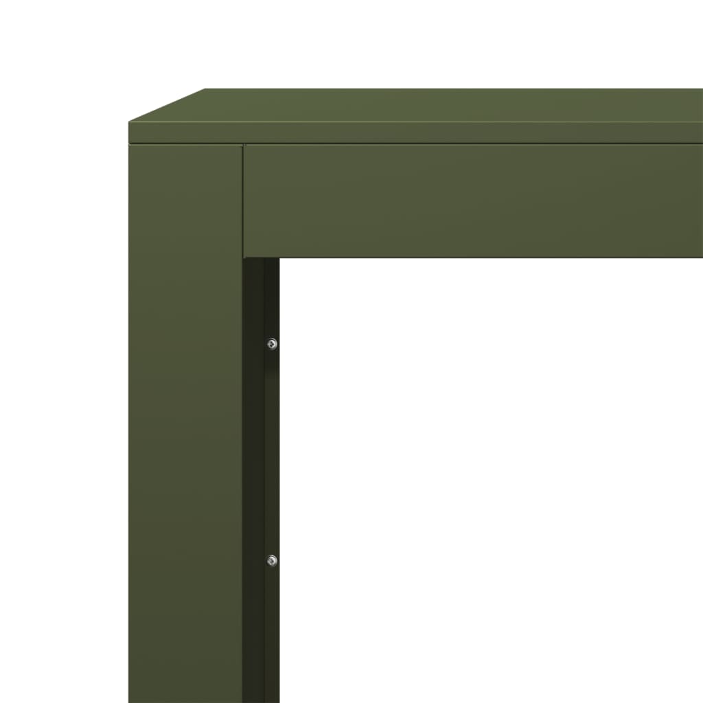 Stalak za drva za ogrjev zeleni 100x40x100 cm čelični