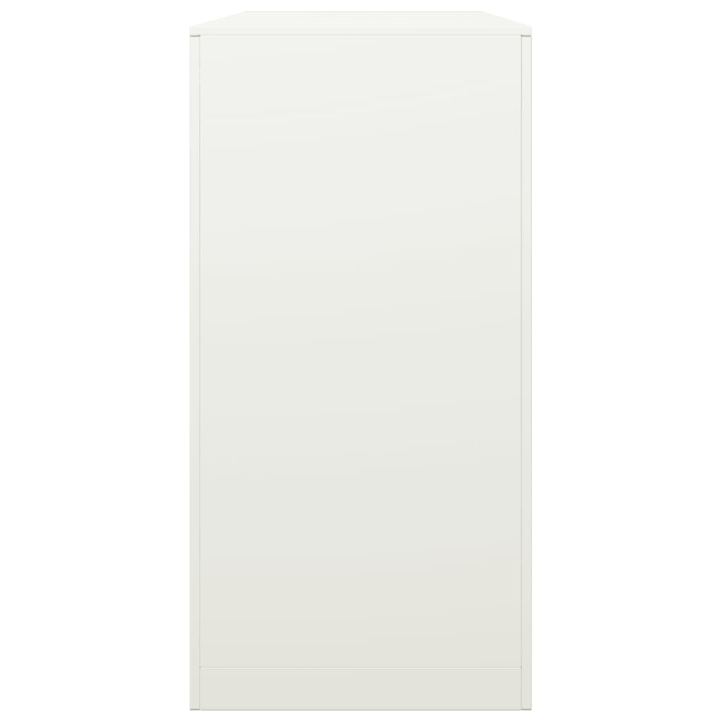 Stalak za drva za ogrjev bijeli 100x40x80 cm čelični