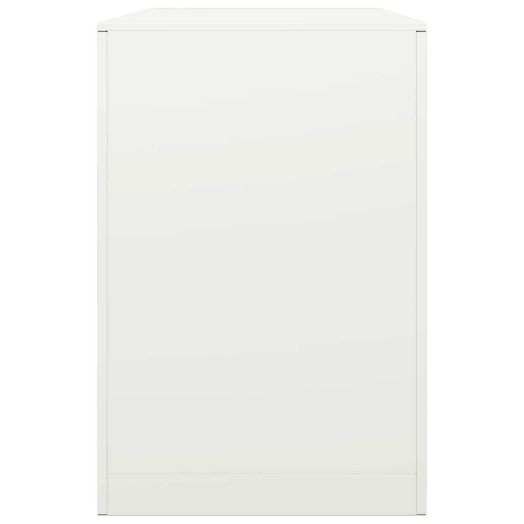 Stalak za drva za ogrjev bijeli 100x40x60 cm čelični