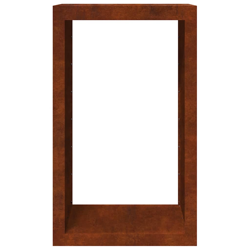 Stalak za drva za ogrjev 60x40x100 cm Pohabani čelik