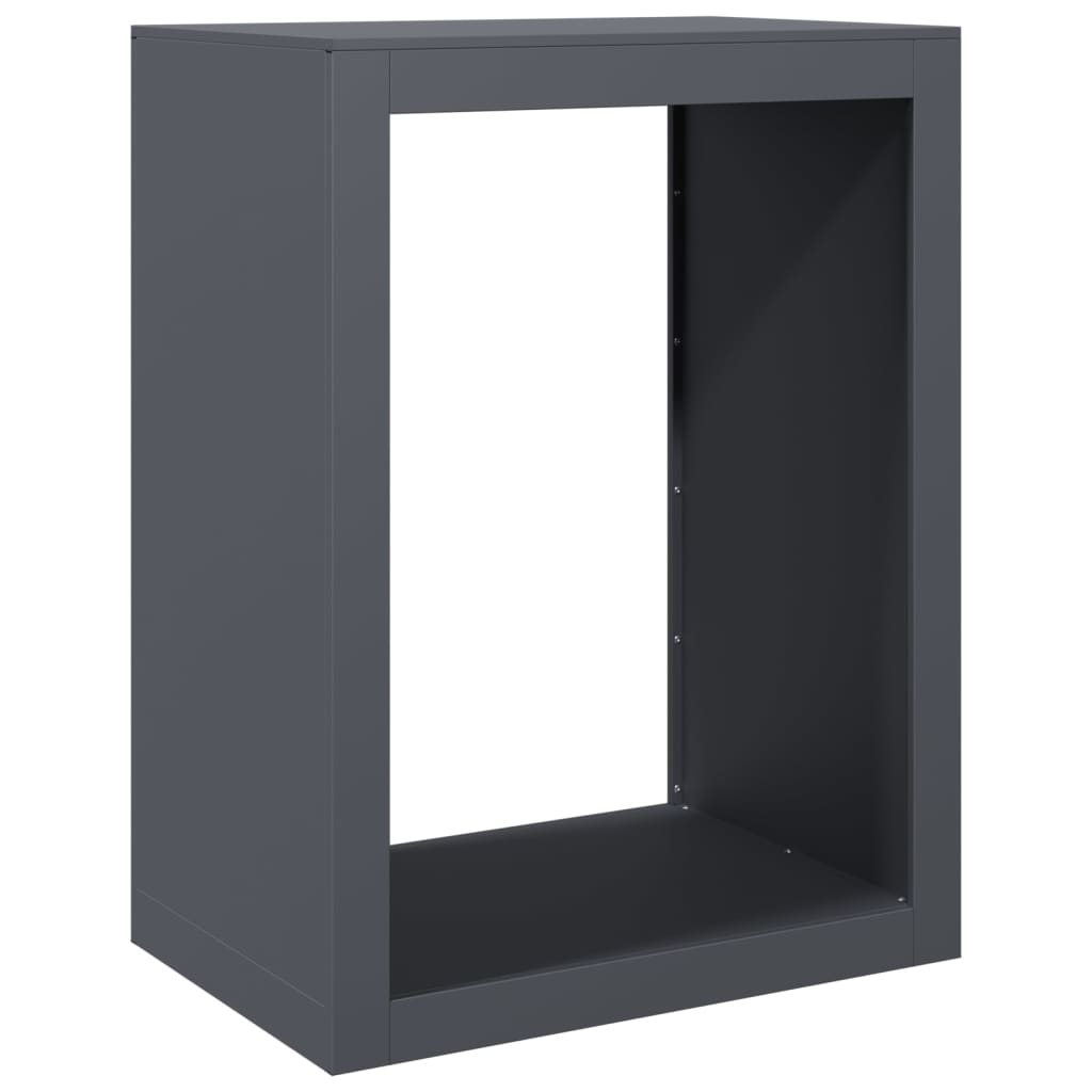 Stalak za drva za ogrjev antracit 60x40x80 cm čelični