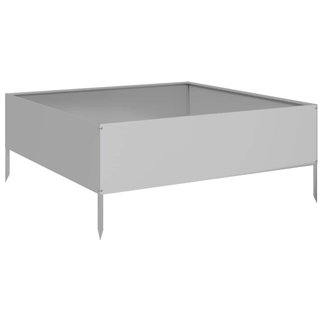 Vrtna posuda za sadnju 100 x 100 x 25 cm pocinčani čelik