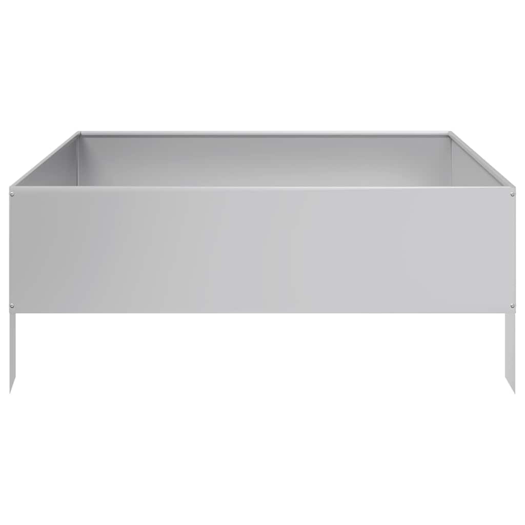 Vrtna posuda za sadnju 100 x 100 x 25 cm pocinčani čelik
