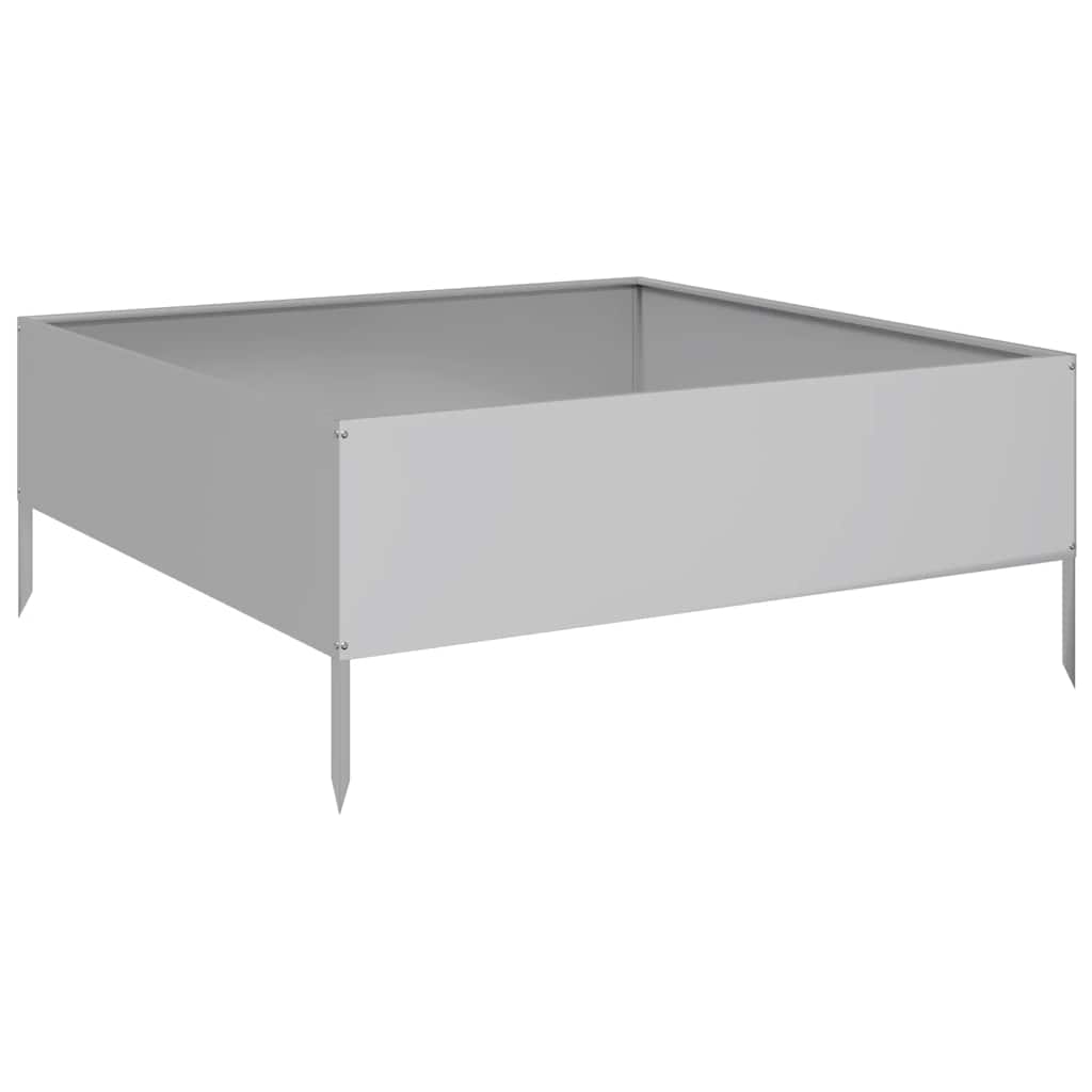 Vrtna posuda za sadnju 100 x 100 x 25 cm pocinčani čelik