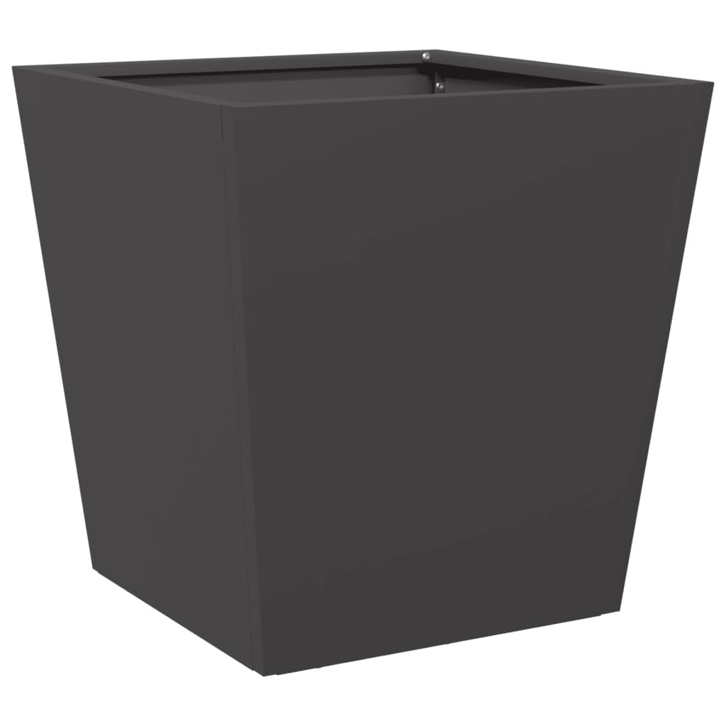 Vrtne sadilice 2 kom crne 40x40x40 cm čelične